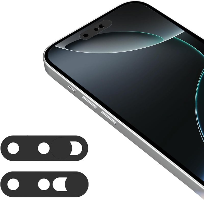 EYSOFT Front Camera Cover Compatible for iPhone 16/16Plus/16Pro/16Pro Max/15/15 Plus/15 Pro/15 Pro Max/14 Pro/14 Pro Max,Webcam Cover Protect Privacy and Security,Not Affect Face ID,Black-Updated Version - Image 1